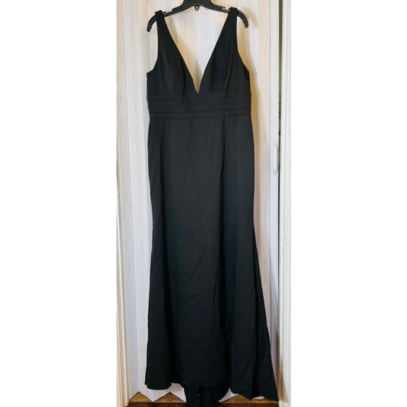 NWT Mac Duggal V-Neck A-Line Gown SZ 14 (no bow) - Picture 5 of 9